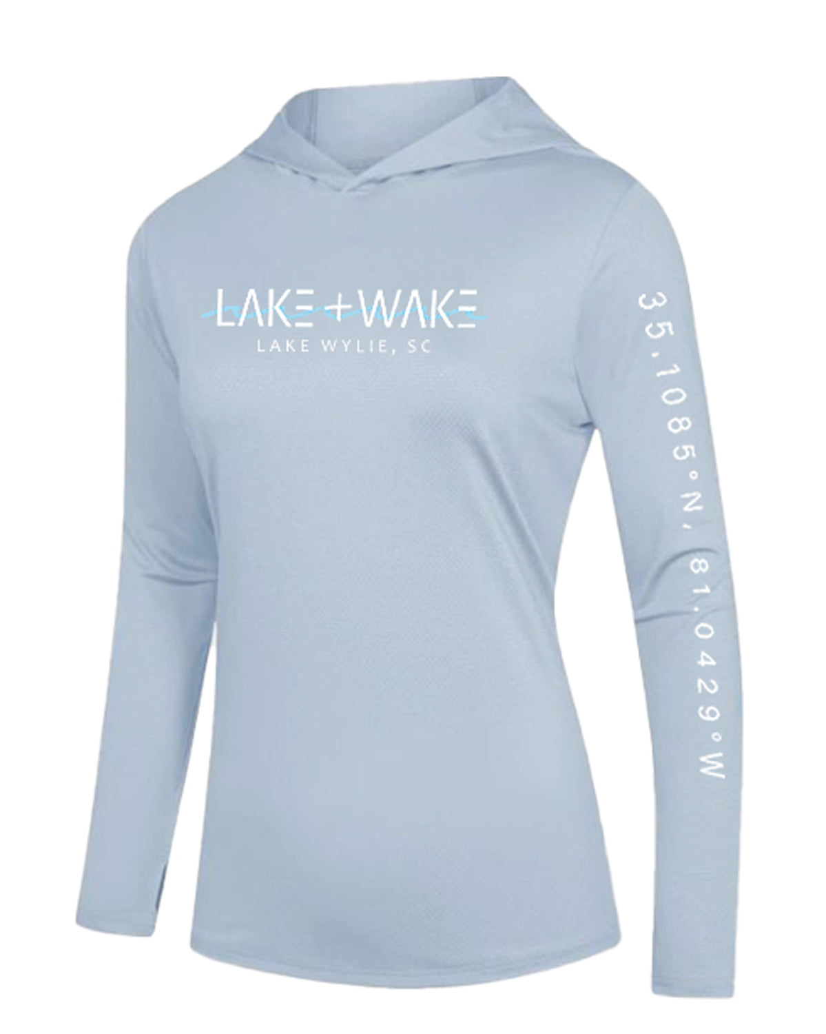 Women's UPF Lightweight Performance Hoodie - Light Blue